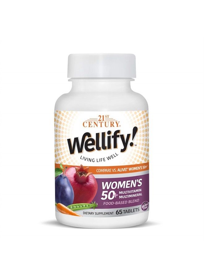 21st Century Wellify Women's 50+ Multivitamins with Minerals, 65 Count (22460) - Image 1