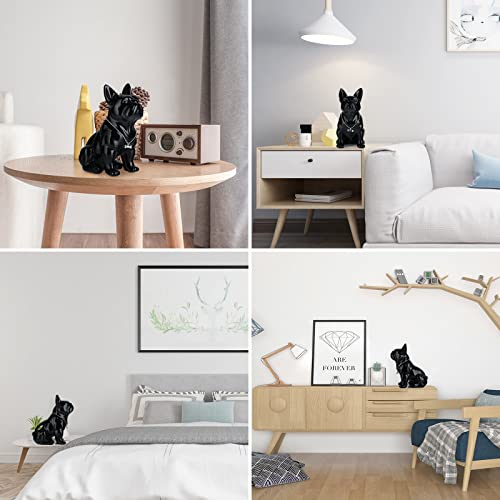 suruim Luxury French Bulldog Statue Collection - Gold/Silver/Black Chrome Dog Sculpture, Decorative Dog Statue for Home Decor & Gift (Black, 9 in) - Image 5