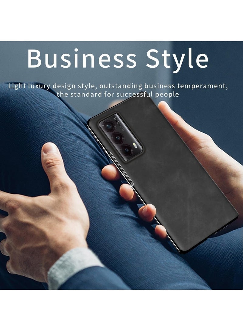 general Compatible with Honor Magic V2 RSR leather clamshell case, pen slot and pen, magnetic folding clamshell Ultra-thin phone case Drop protection Shockproof protective shell Fashion shell - Image 3