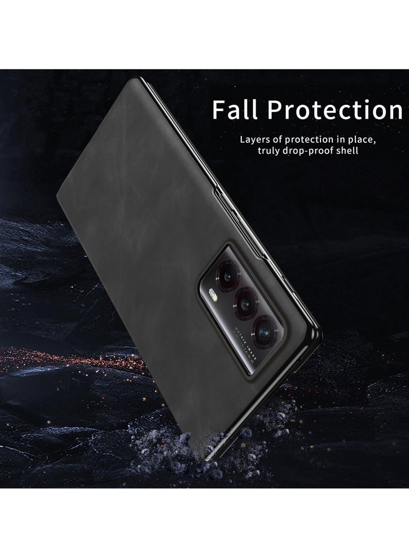 general Compatible with Honor Magic V2 RSR leather clamshell case, pen slot and pen, magnetic folding clamshell Ultra-thin phone case Drop protection Shockproof protective shell Fashion shell - Image 4