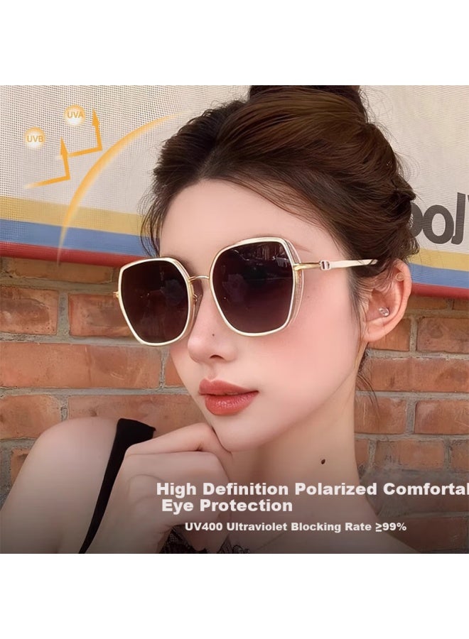 Fenchi Face-slimming Sungl, Essential For Square And Round Faces, Fashionable Internet Celebrity Style, High Aesthetic Value, Uv Protection, Sun Protection Gl, Sungl - Image 1