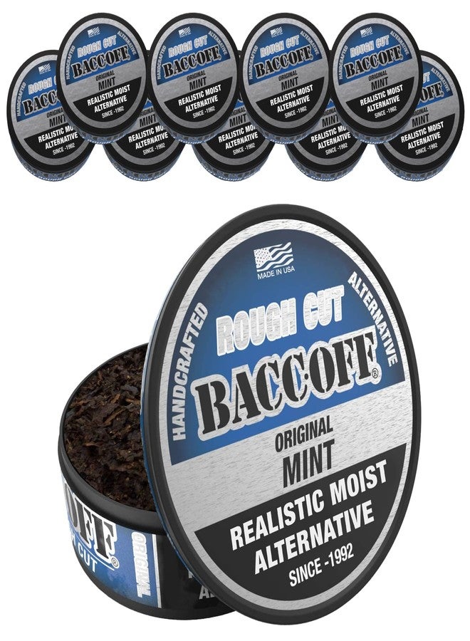 BACC OFF 10 Cans, BaccOff Mint Rough Cut, Black Tea Base with Bold, Icy Mint Flavor - Image 1
