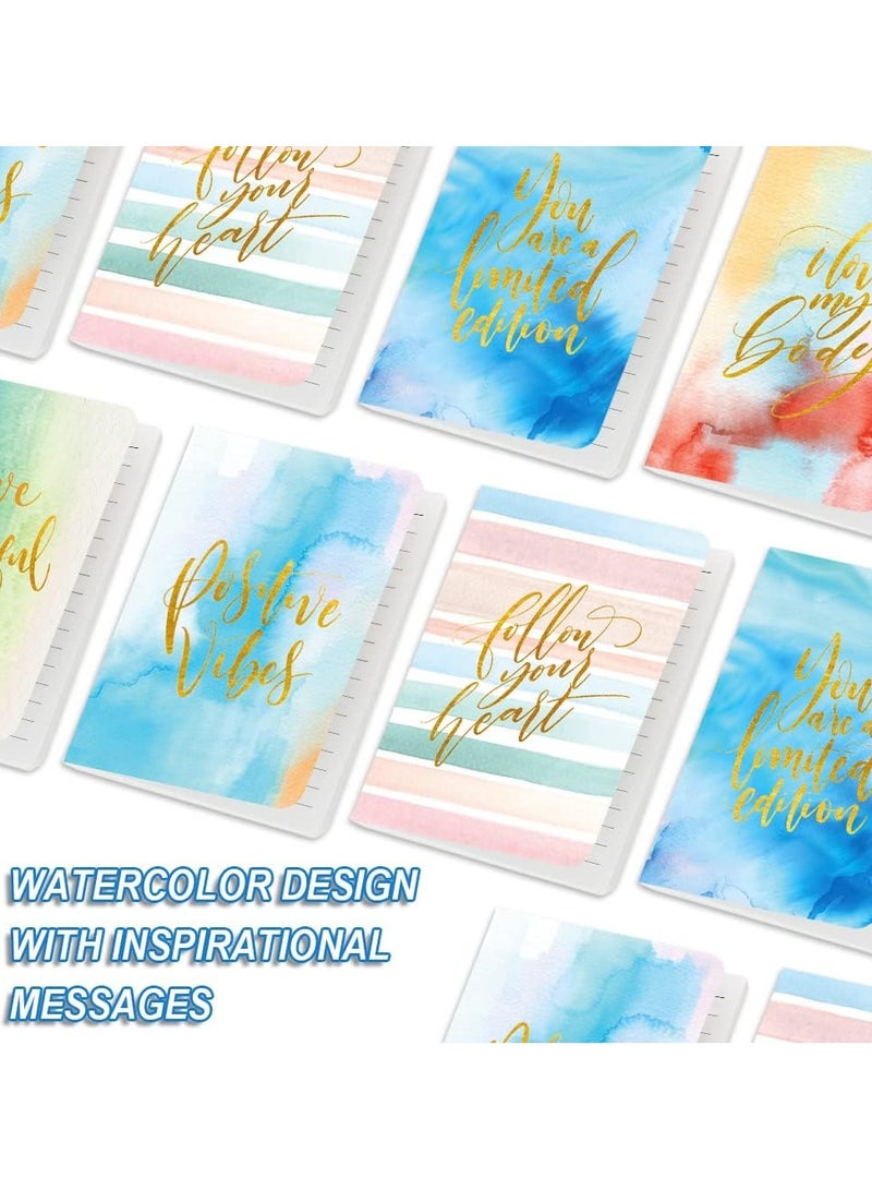 Kidepoch 6 Pack Cute Watercolors Notebooks, 6 Designs Mini Pocket Notebook, 40 Lined Pages Small Journal Bulk for Women Kids Students Gift School Supplies, 4 * 5.75inch  - Image 4