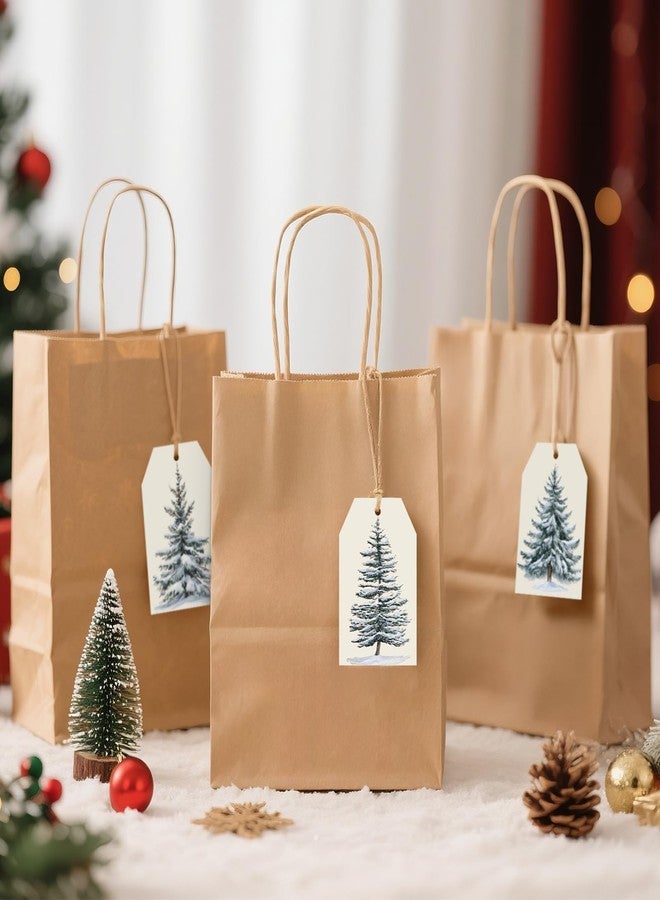 Alynta Christmas Tags with String - Christmas Tree Tags 50Pcs Holiday Tag Winter Paper Tag for Christmas Presents Gift Wrapping Xmas Winter Decorations (White) - Image 4
