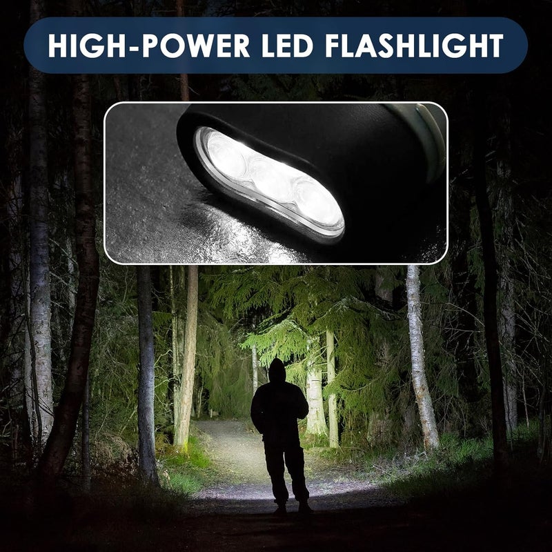 Distorris 2 Pack LED Torch with Solar Power and Hand Crank - Portable Emergency Light for Camping and Outdoor Use - Image 5