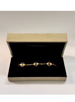 Women's four-leaf clover five-flower bracelet gold laser style