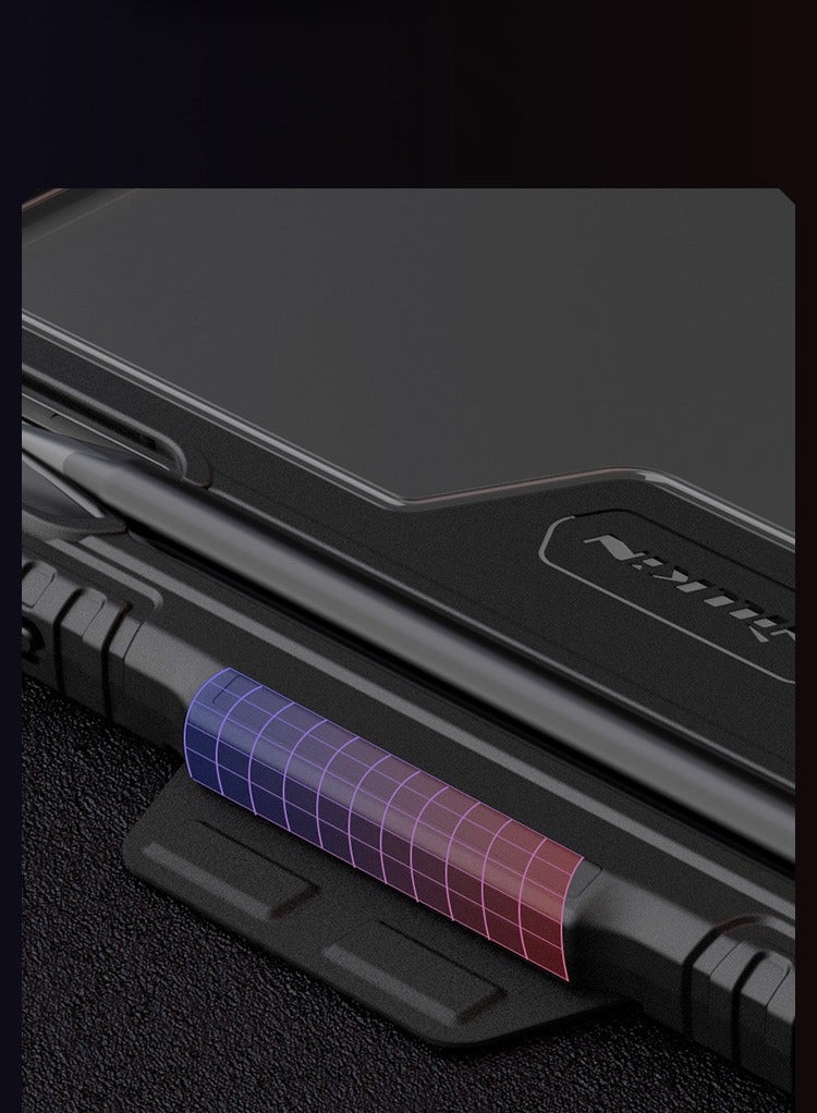 Bumper Pro PU Leather Case Designed For Samsung Galaxy Tab S10 Plus, Pen Holder/Shockproof Cover/Multi Angle Folding Style/Rear Camera Slide Cover - Image 4