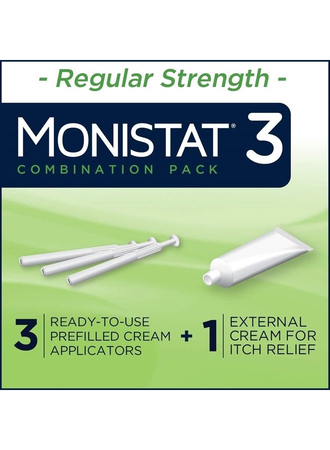 Monistat 3 Day Yeast Infection Treatment for Women, 3 Miconazole Pre-Filled Cream Applicators & External Monistat Anti-Itch Cream Bundle - Image 2