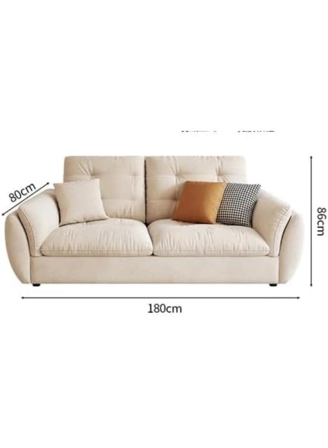 Comfynest Modern Pine Wood Sofa with Cotton-filled Shallow Seat and Tech Cloth SliPieceover  - Image 2