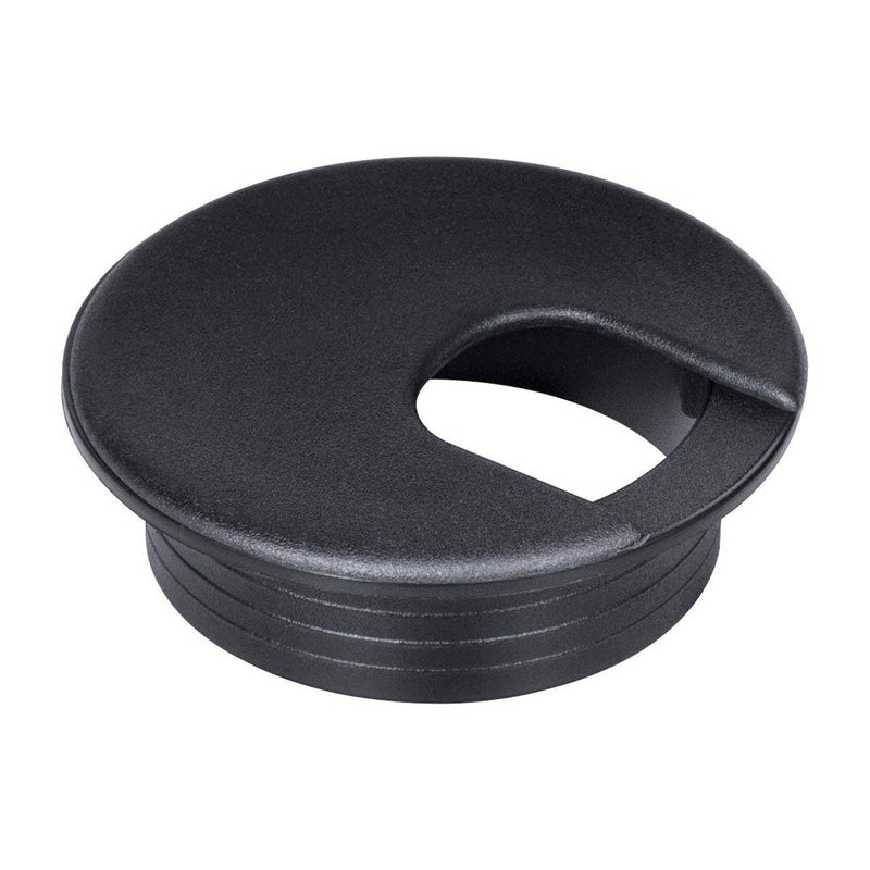 Petutu Desk Grommet 2 Inch, Plastic Desk Cord Cable Hole Cover Grommet - 10 Packs, Black - Image 1
