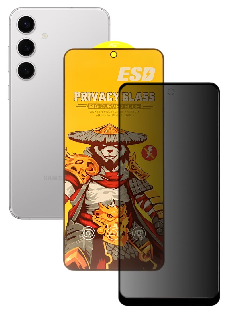 ESD Tempered Dustproof Privacy Glass Screen Protector Compatible For Samsung Galaxy S24 Plus - Image 1