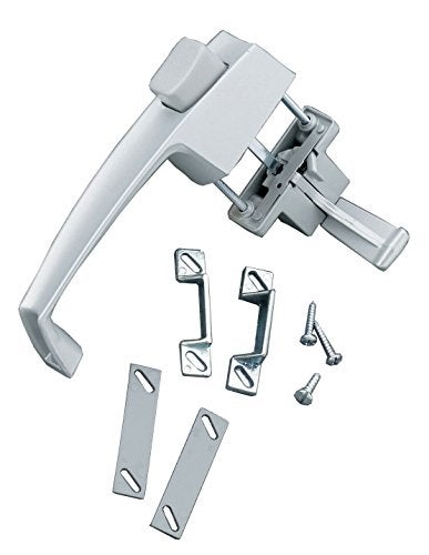 Wright Products - Tie Down Push Button Door Latch for Screen and Storm Doors, Aluminum Grey - Image 1