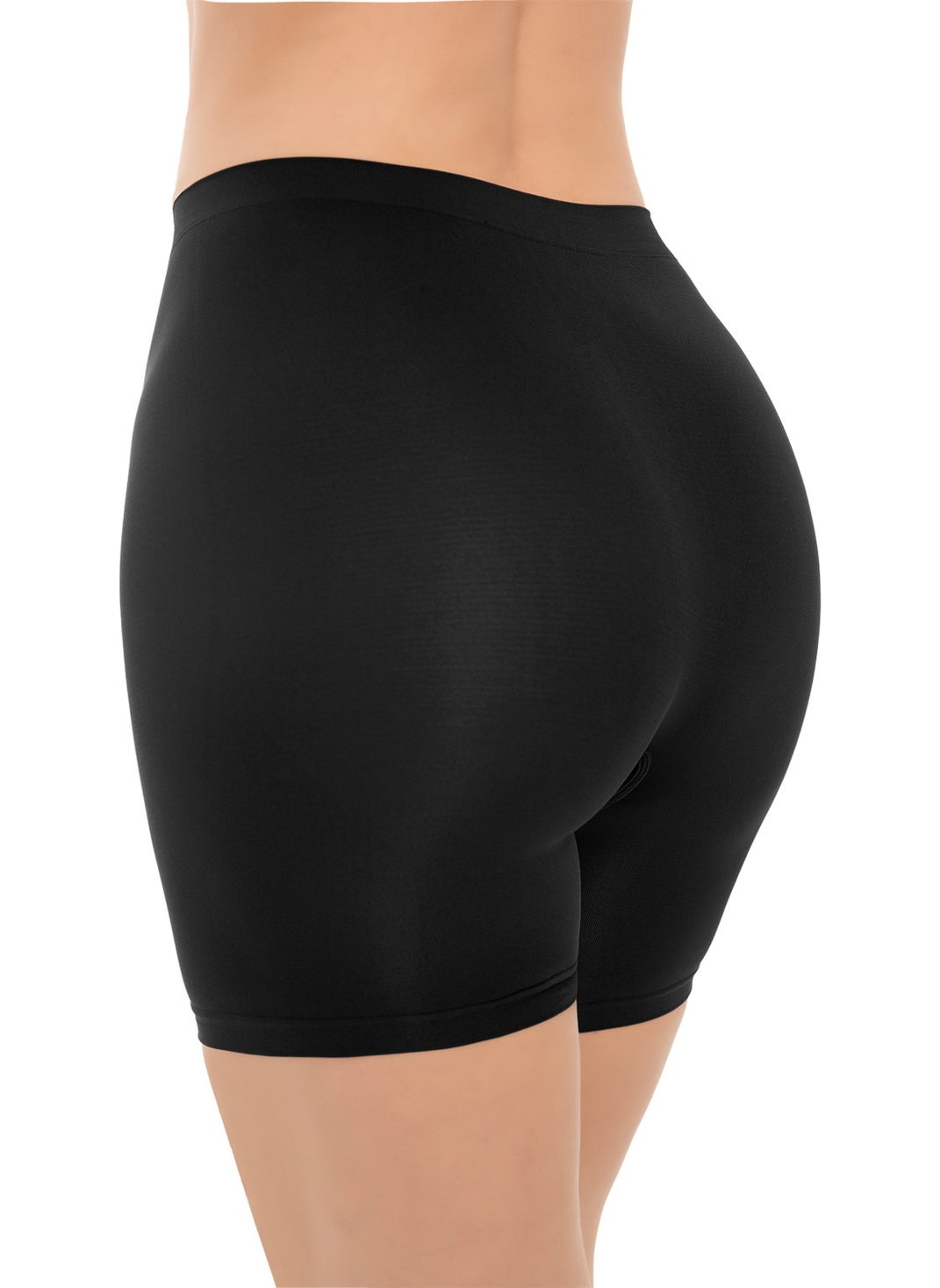 COTTONHILL - Premium - Women's Black Ultra-Comfortable Seamless High Waist Long Leg Boxer - Image 1