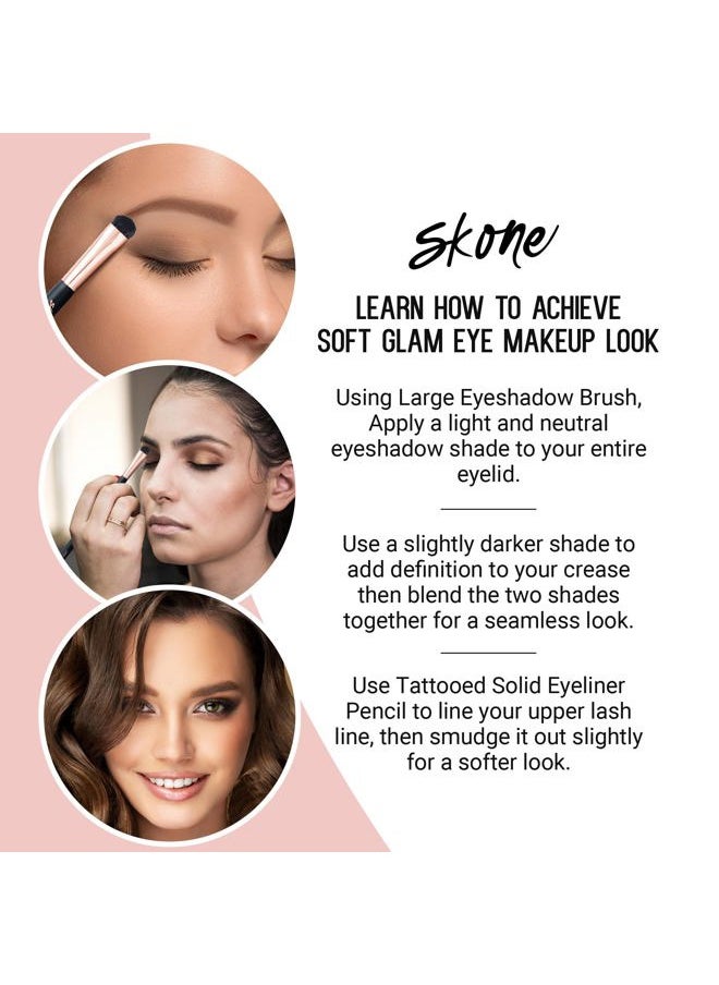SKONE Cosmetics | Professional Grade Makeup Brush | Eye Shadow | Eyebrows | Primer | Smudger | Nylon Brush (Large Shadow Brush)  - Image 5