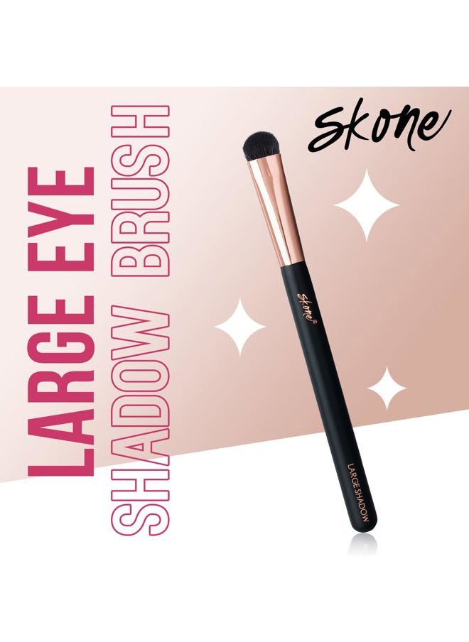 SKONE Cosmetics | Professional Grade Makeup Brush | Eye Shadow | Eyebrows | Primer | Smudger | Nylon Brush (Large Shadow Brush)  - Image 2