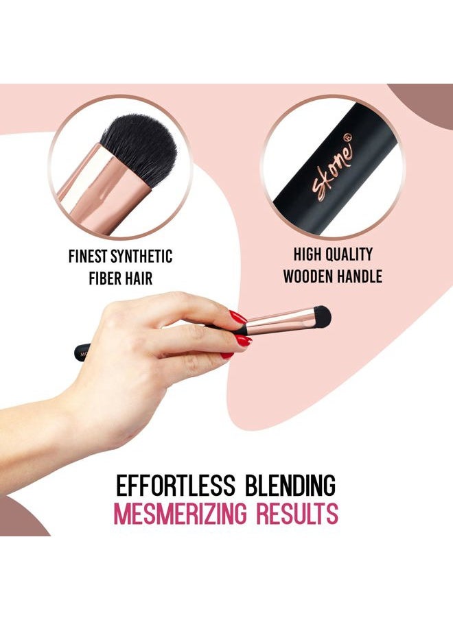 SKONE Cosmetics | Professional Grade Makeup Brush | Eye Shadow | Eyebrows | Primer | Smudger | Nylon Brush (Large Shadow Brush)  - Image 3