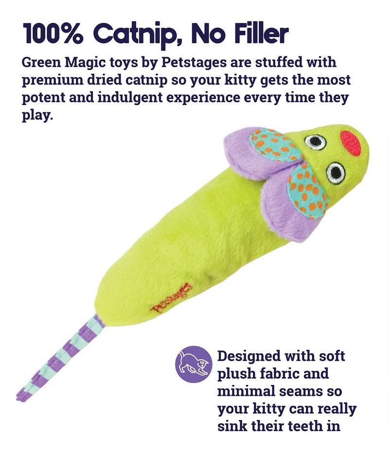 Petstages Catstages Green Magic Mightie Mouse Catnip Cat Toy - Image 2