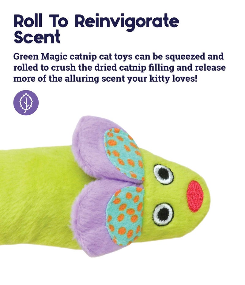 Petstages Catstages Green Magic Mightie Mouse Catnip Cat Toy - Image 4