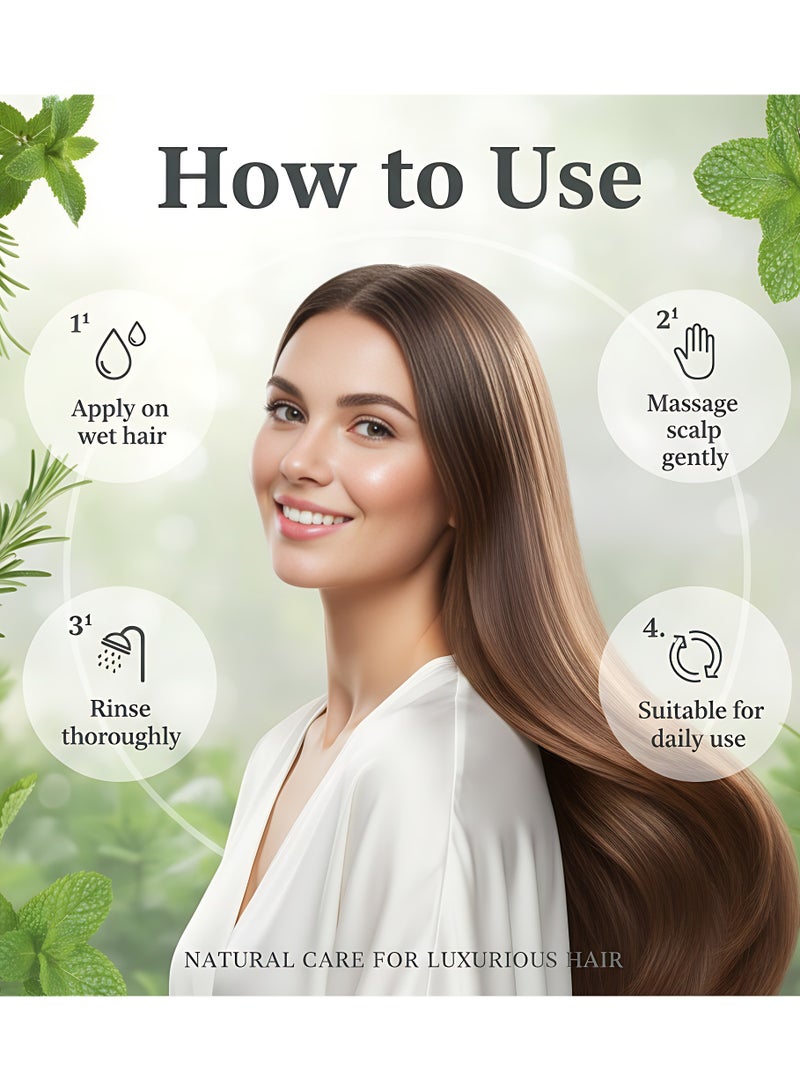 باي نيتشر شامبو باي نيتشر بإكليل الجبل والنعناع 500 مل | شامبو طبيعي خالي من السلفات | يغذي ويقوي وينعش فروة الرأس | مضاد للقشرة – يعزز نمو الشعر ويمنحه لمعانًا | مناسب لجميع أنواع الشعر للرجال والنساء - Image 4