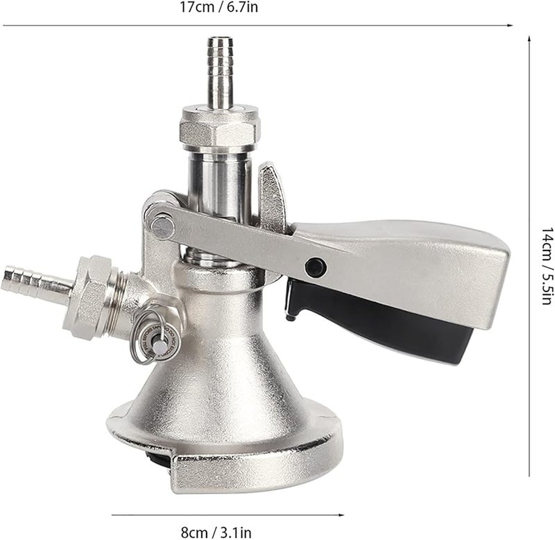 Stainless Steel 304 Type A Beer Keg Coupler Connector Dispenser For Bar Pub Home Use - Image 3