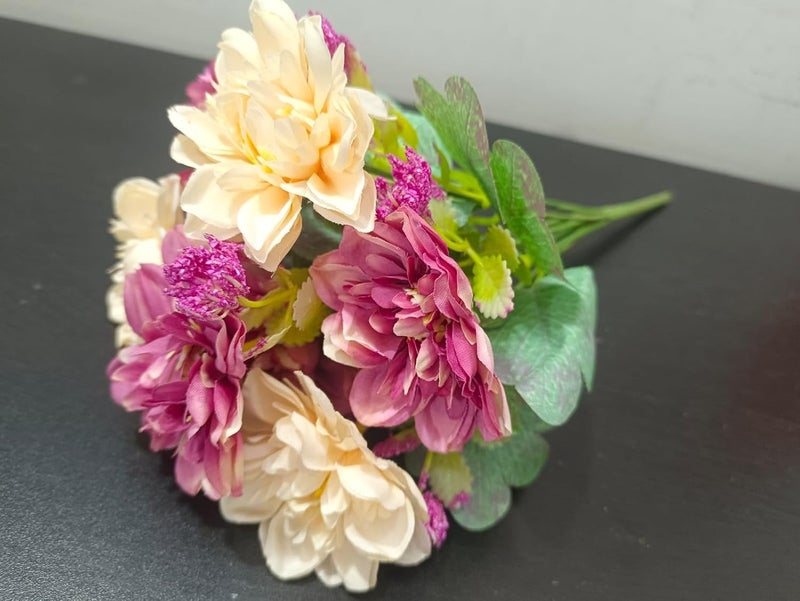 DN Enterprises DN Enterprises Artificial Lotus Flower Bunch for Vase Home Decoration Living Room Bedroom Corner Table Top Wedding Party Decorative Items1Pc Multicolor 25cm 
