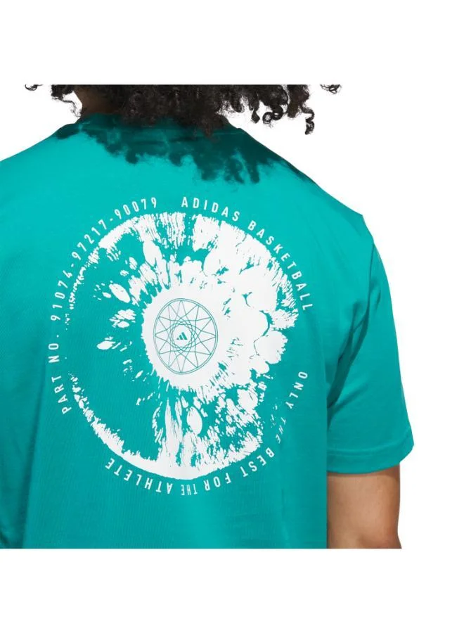 Adidas PURTEA/WHITE adidas Basketball Graphic T-Shirt for Men | Best Price UAE