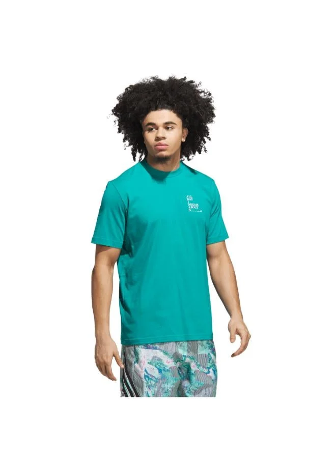 Adidas PURTEA/WHITE adidas Basketball Graphic T-Shirt for Men | Best Price UAE