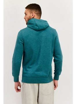 Avalanche Men Sportswear Fit Long Sleeves Outdoor Hooded Sweatshirt, Green Combo  - Image 3