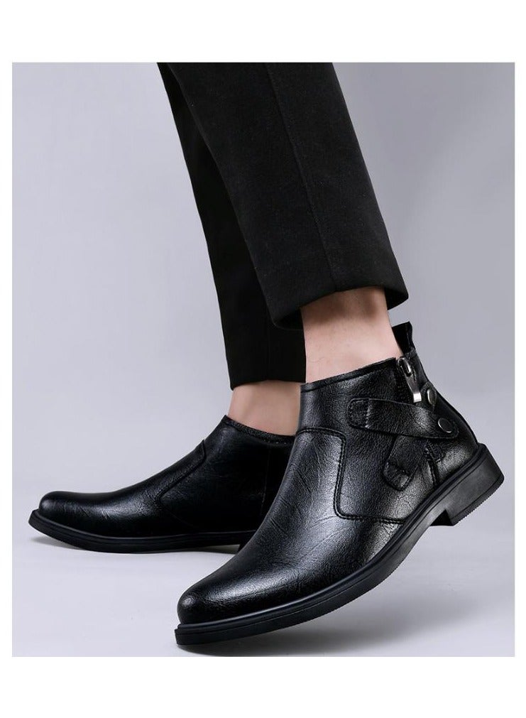 KUYING New Men's Casual Leather Boots - Image 2