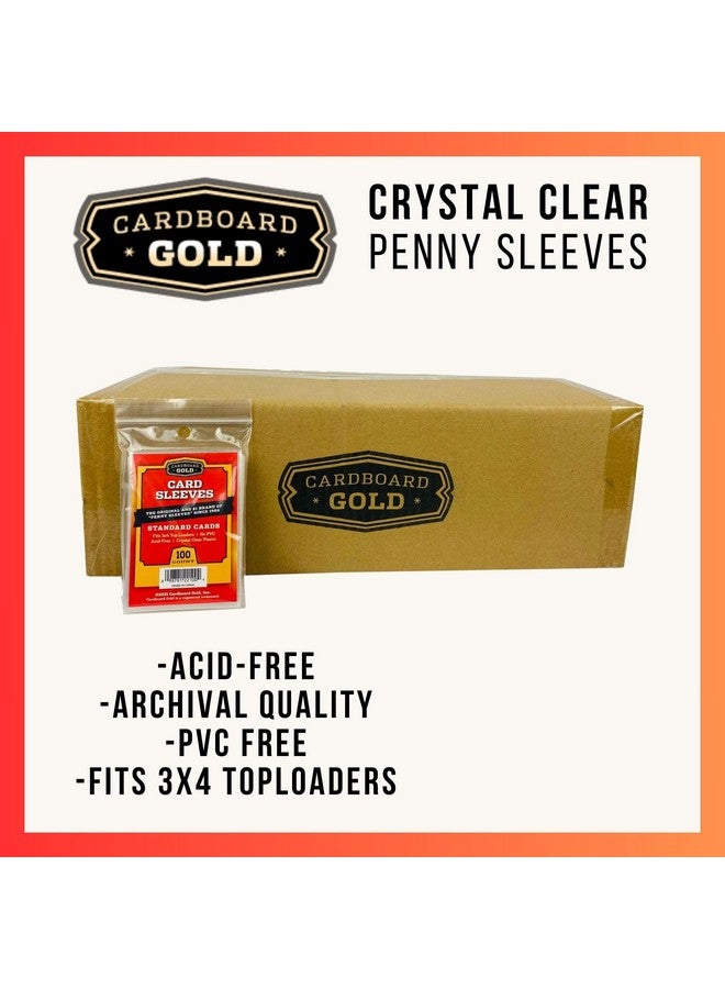 Cardboard Gold 1000 Penny Sleeves For Trading Cards Ultra Pro Clear Card Sleeves Perfect For Baseball & Top Loaders Protection - Image 3