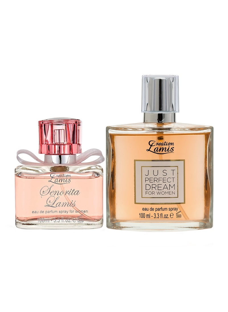 Creation Lamis - Senorita Lamis Eau de Parfum For Women 100ml and Creation Lamis Just Perfect Dream Eau de Parfum For Women 100ml (Combo Pack) - Image 1