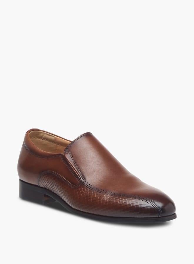 DUCHINI Men's Textured Slip-On Loafers - Image 1