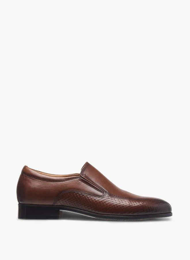 DUCHINI Men's Textured Slip-On Loafers