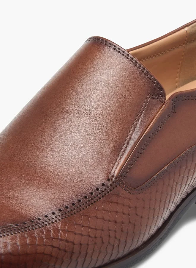 DUCHINI Men's Textured Slip-On Loafers