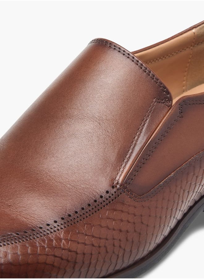 DUCHINI Men's Textured Slip-On Loafers  - Image 4