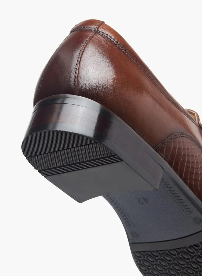 DUCHINI Men's Textured Slip-On Loafers