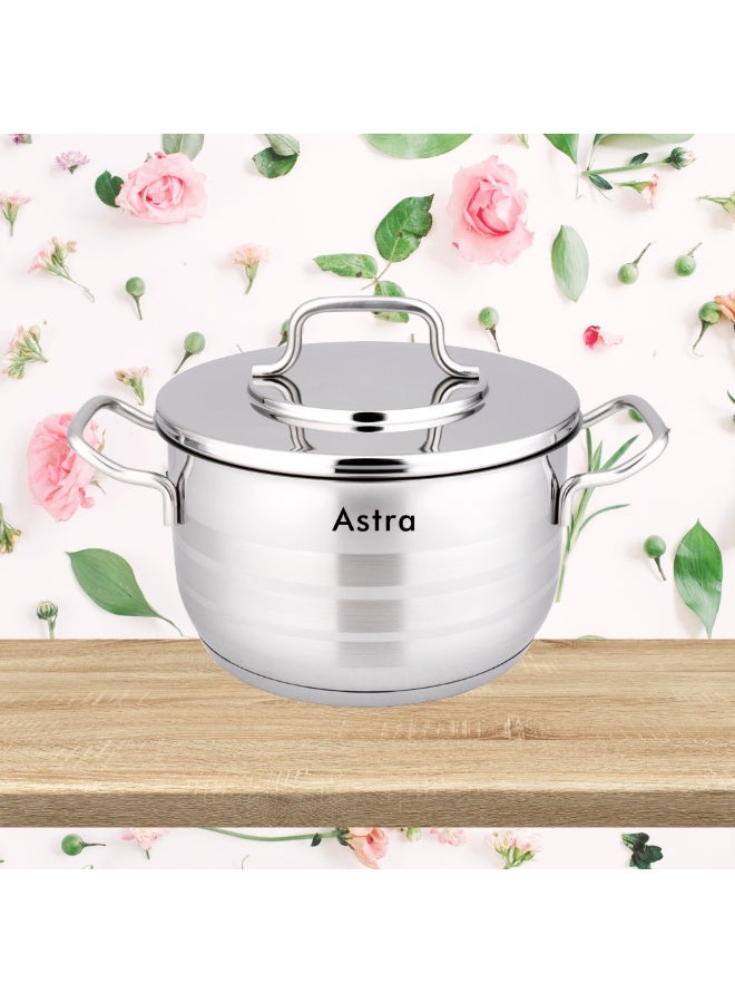 Astra 30 CM Premium Stainless Steel Casserole Pot | 18/10 Cr-Ni | Induction Compatible | Healthy Cooking | Made in Turkey - Image 4