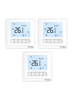 Schneider Electric Schneider Space Logic Digital Thermostat Fan Coil On/Off LCD 2P 3 Fans TC903-3A2L - Pack of 3 