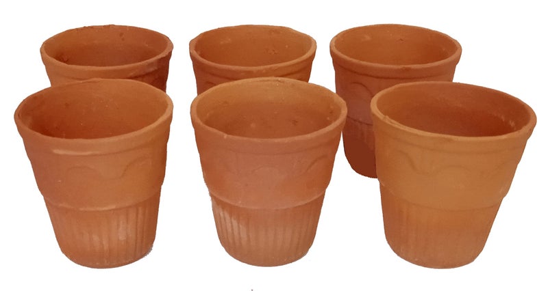 Purpledip Earthen Clay Mud Kulhar Cups: Eco-Friendly Sustainable Material Set of 6 Mugs, 100 ml (TMP051) - Image 4