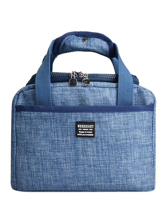 Insulated Portable Lunch Box Storage Bag Blue 24x14x17 cm - Image 1
