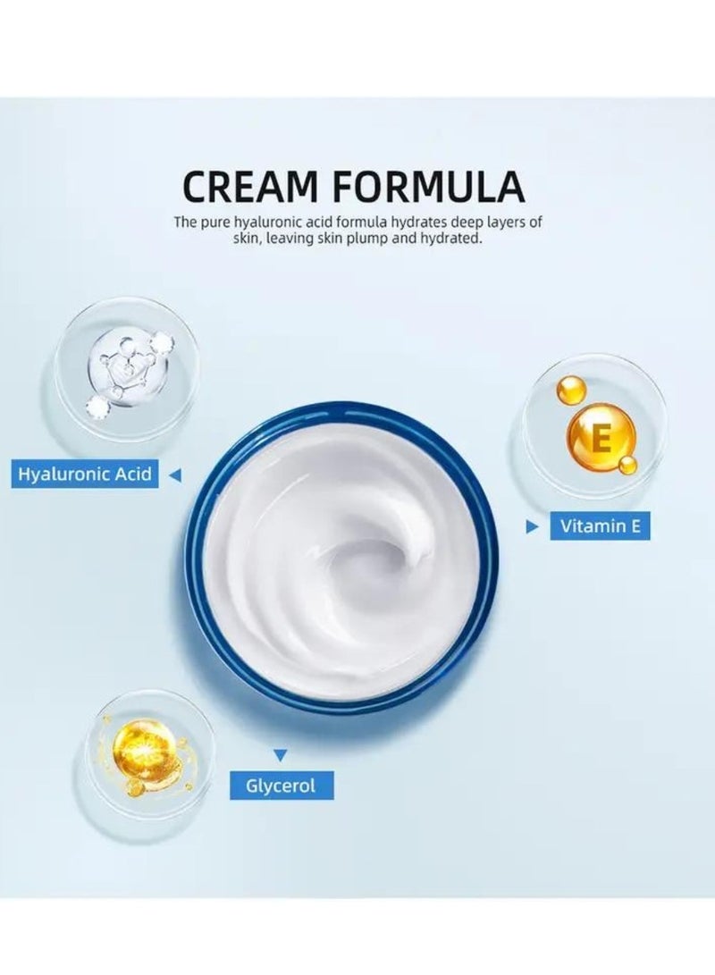 50g Hyaluronic Acid Moisturizing Cream Moisturizing Cream with Hyaluronic Acid Day and Night Anti Aging Face Hydrating Firming Cream to Smooth Wrinkles and Fine Lines for All Skin