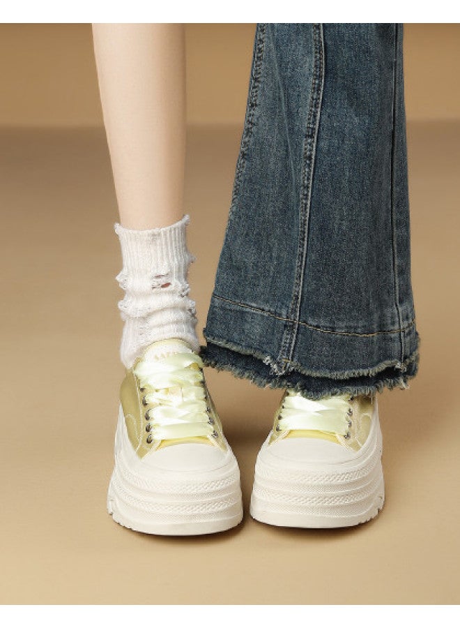 SAFIYA Saturday's Women's Canvas Shoes 2025 New Spring/autumn Thin Breathable Platform Sneakers Casual Shoes - Image 1