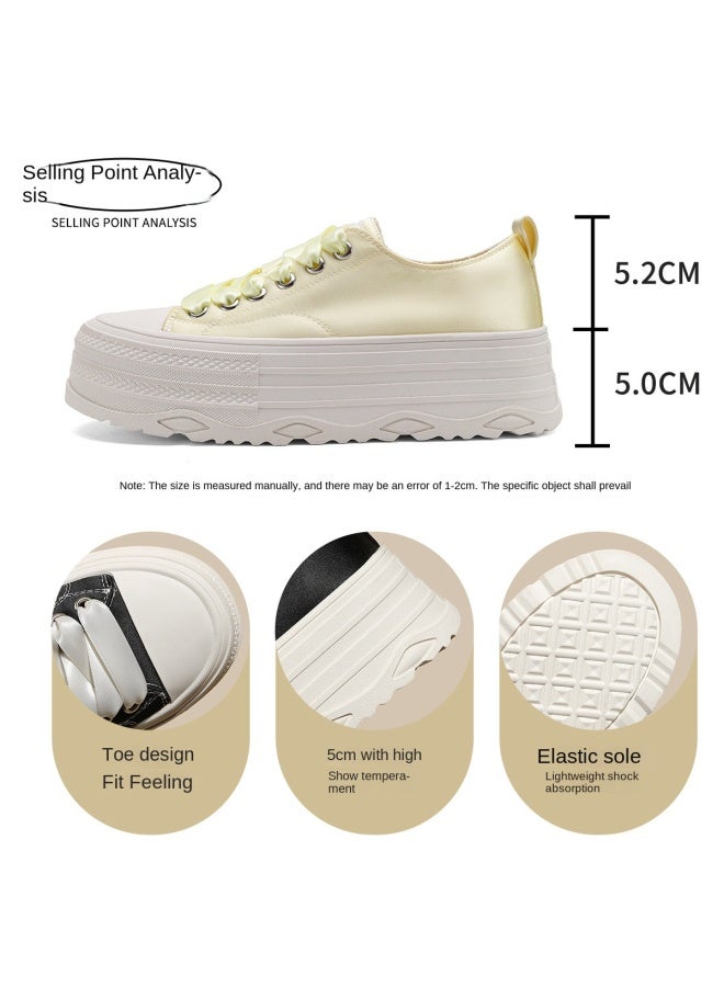 SAFIYA Saturday's Women's Canvas Shoes 2025 New Spring/autumn Thin Breathable Platform Sneakers Casual Shoes - Image 4