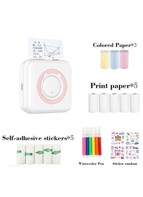 Mini Printer,Portable Inkless Sticker Maker,Bluetooth Printer for Phone App Free,Wireless Label Printer,Compatible with iOS&Android