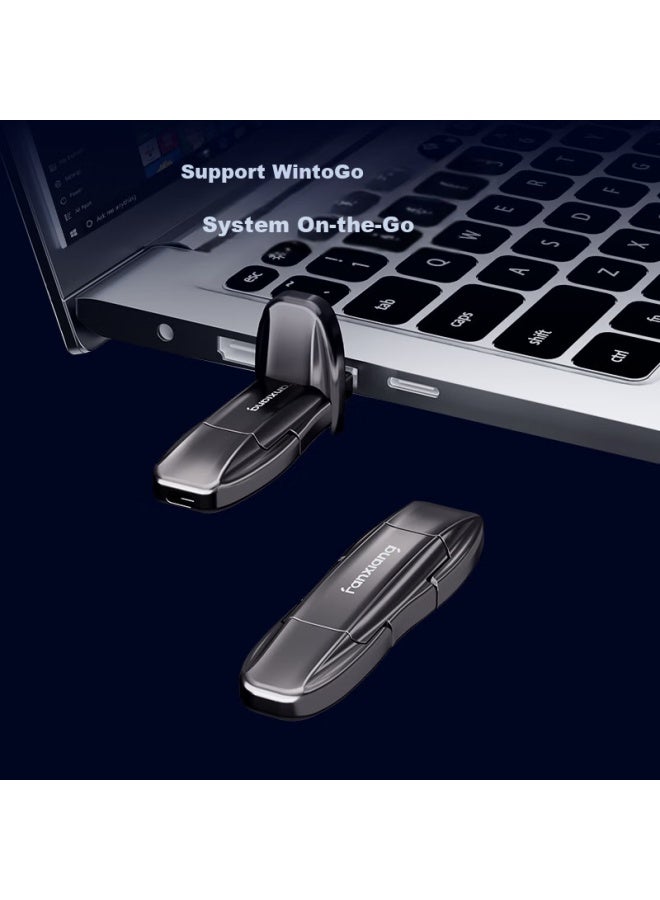 fanxiang Fanxiang 256Gb Usb3.2 Type-C Dual Interface Flash Drive Ff378, Read Speed 220Mb/S, Business Carrying High Capacity Universal Flash Drive For Mobile Phones And Computers - Image 4