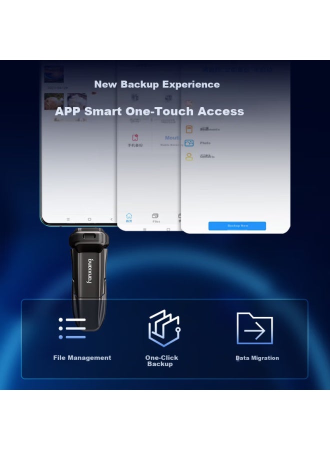 fanxiang Fanxiang 256Gb Usb3.2 Type-C Dual Interface Flash Drive Ff378, Read Speed 220Mb/S, Business Carrying High Capacity Universal Flash Drive For Mobile Phones And Computers - Image 5