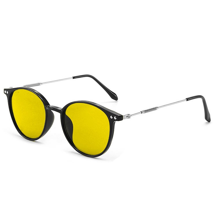 Generic Polarized Sunglasses Unisex UV Protection black frame yellow film 