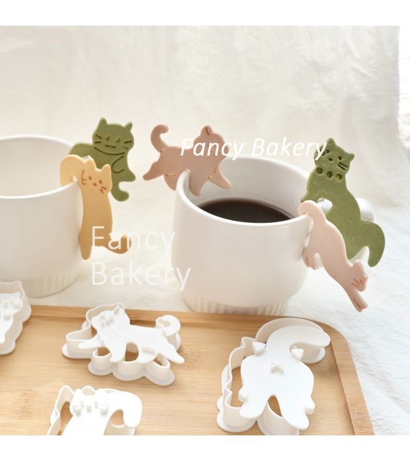 Cat B Hanging Cup Biscuit Mold Animal Cartoon Cookie Cutter Fondant Baking Mold - Image 4