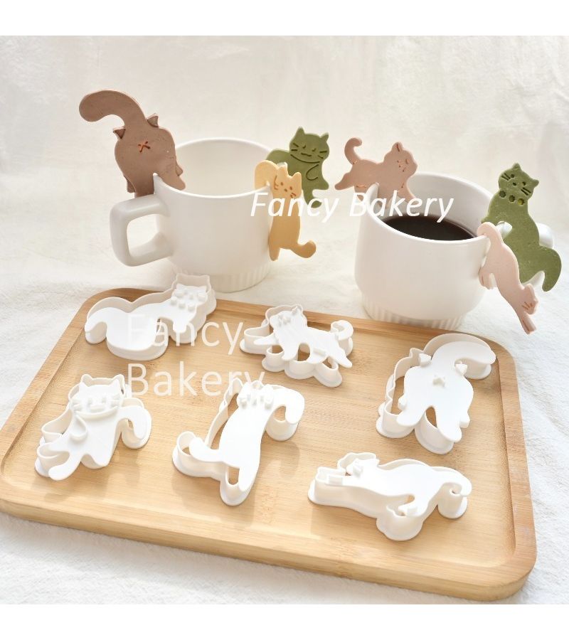 Cat B Hanging Cup Biscuit Mold Animal Cartoon Cookie Cutter Fondant Baking Mold - Image 5