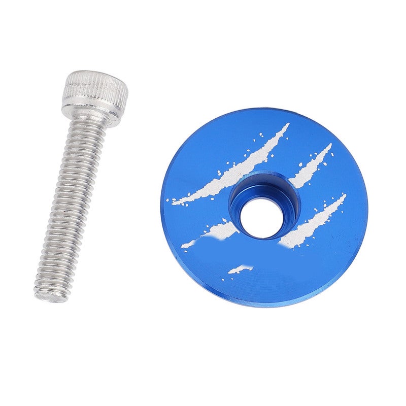LeBycle Mountain Bike Headset Top Cover 31mm Diameter Blue Aluminum Alloy Stem Cap - Precision Thread Locking Rust Proof Top Cap for Road Bike Carbon Fork Suspension Fork - Image 2